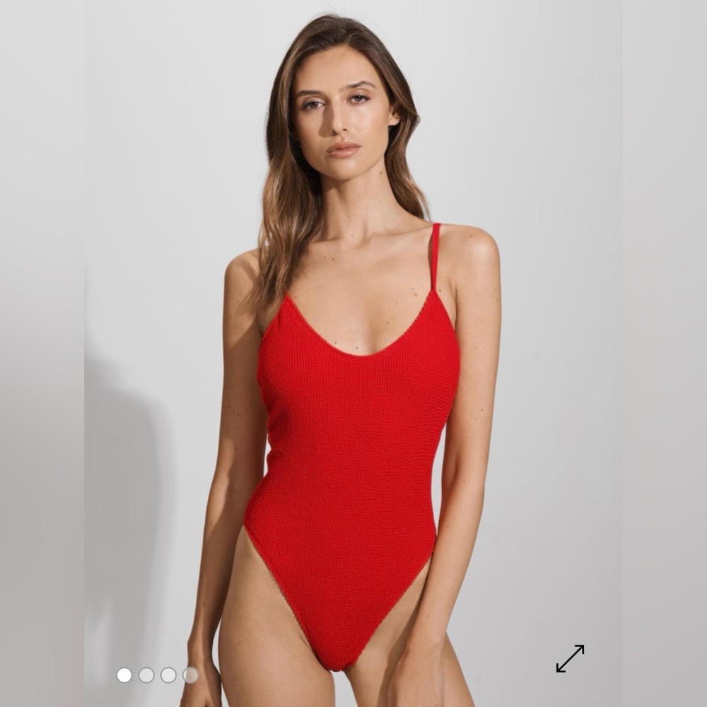 Good American Always Fits Poppy Red One-Piece Swimsuit